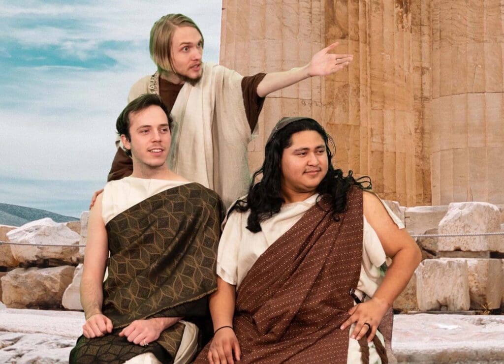 Students acting in Electra