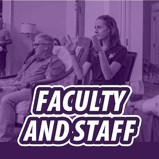 Faculty and Staff graphic for Asbury University events.