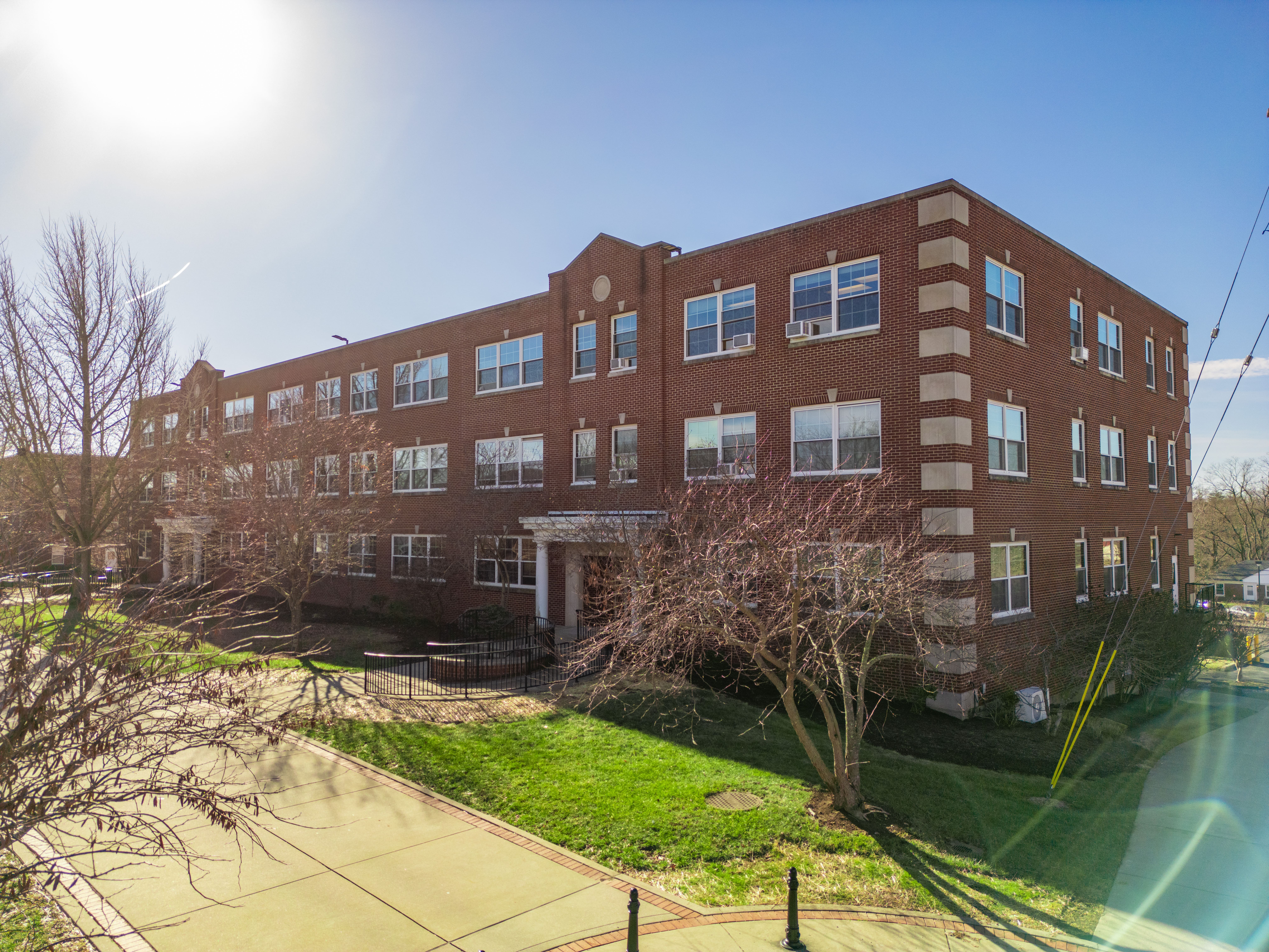 Front entrance of the Hamann-Ray Center at Asbury University, a remodeled academic building with ties to science and math education.