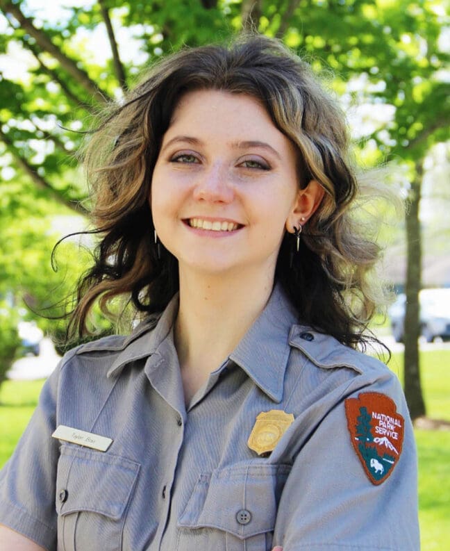 Photo of Senior history major Taylor Boss recently completed an internship at Camp Nelson National Monument.