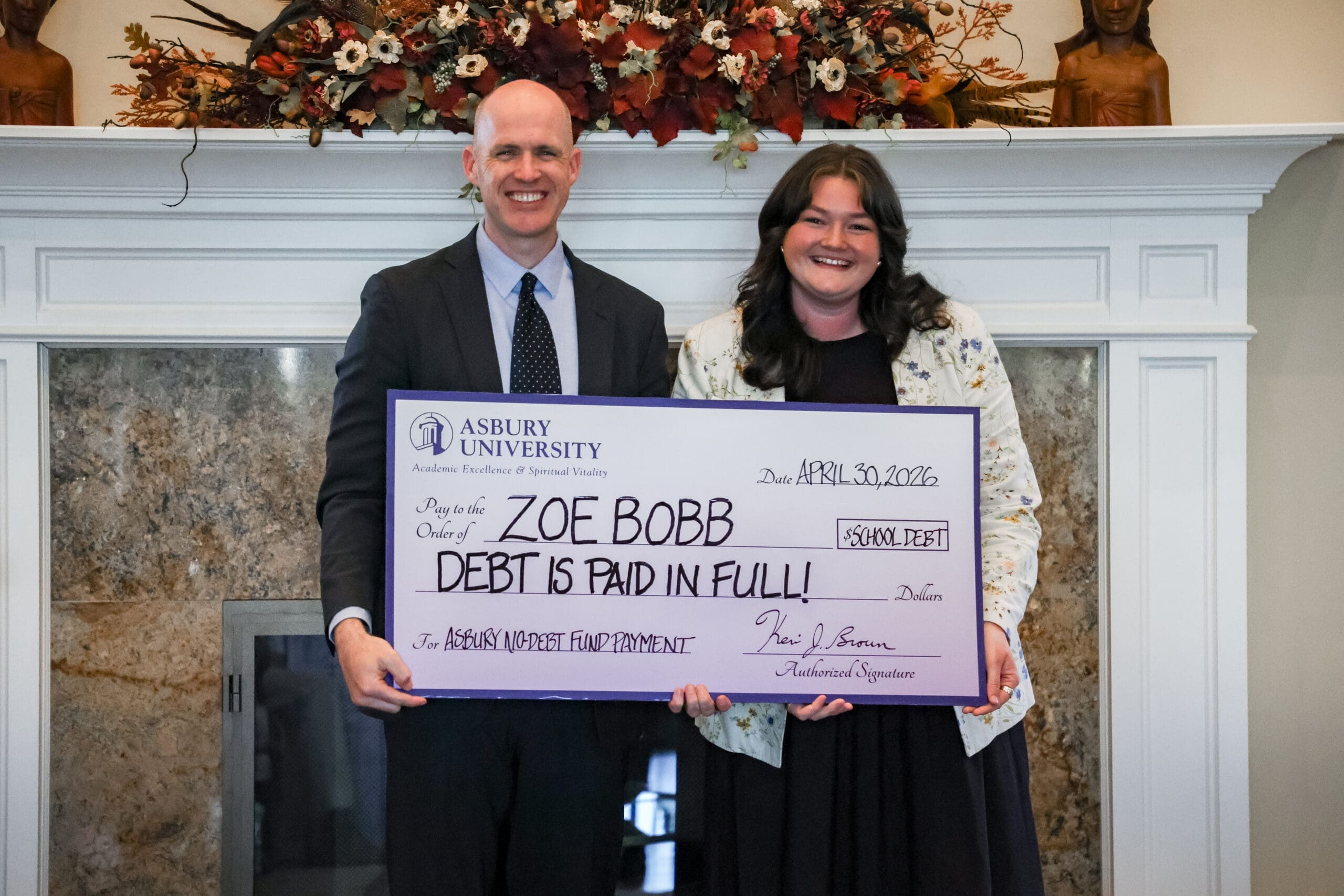Asbury University Student No Debt Fund