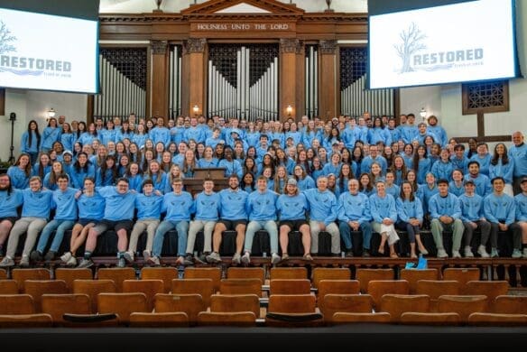 Asbury University Restored Class in Hughes Auditorium for Senior Chapel Celebration.