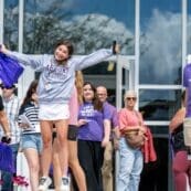 Asbury University Eagle Days students cheer