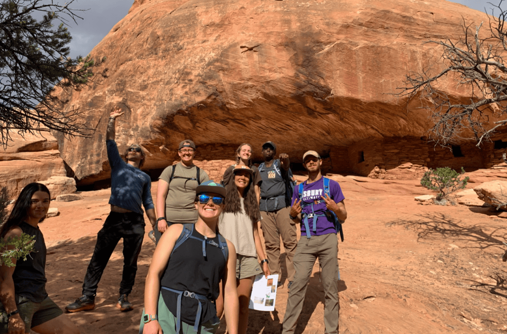 Annaliese Zonio and classmates on outdoor trip