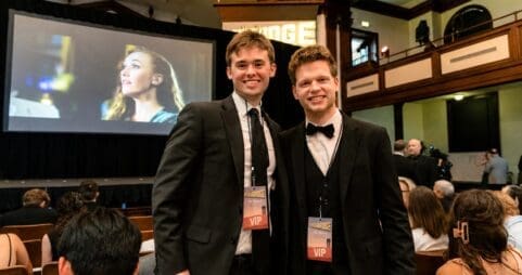 Asbury Telly Award recipients Sam Curry and Sam Santrock