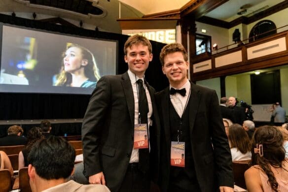 Asbury Telly Award recipients Sam Curry and Sam Santrock