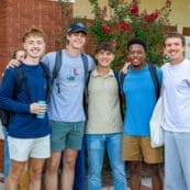 Asbury First Day of Class smiling students