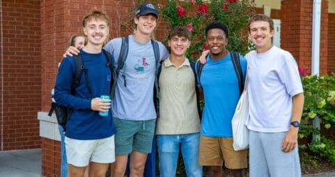 Asbury First Day of Class smiling students