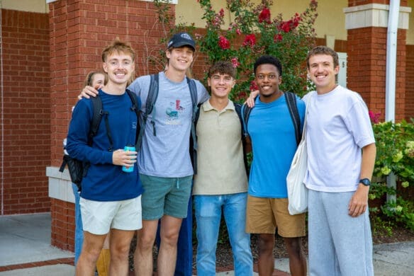 Asbury First Day of Class smiling students