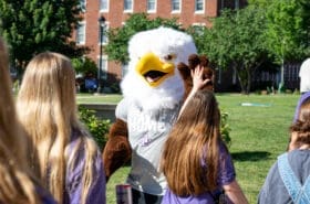 Isaiah the Eagle during Asbury Eagle Days