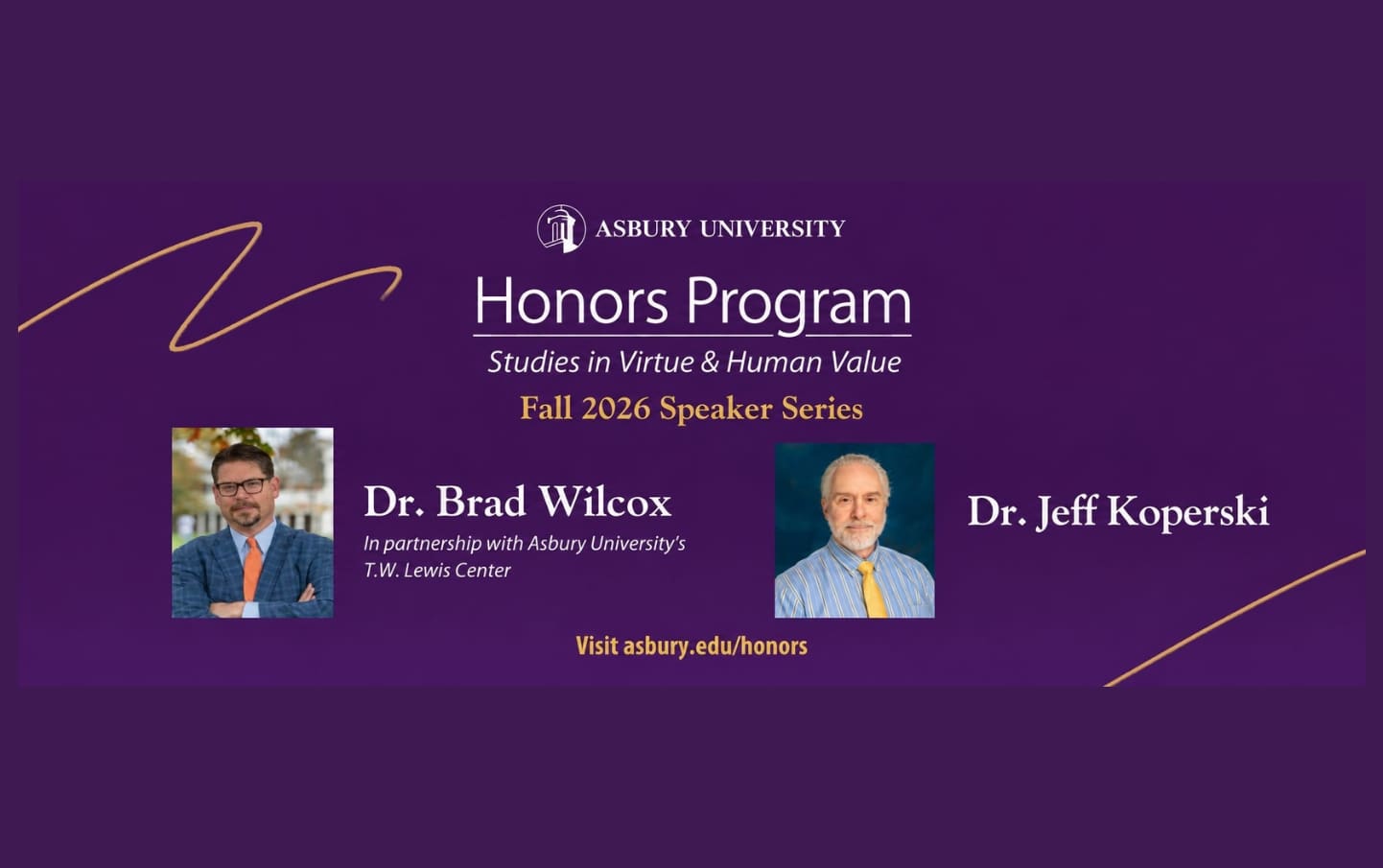 Asbury University Honors Speakers Fall 2026