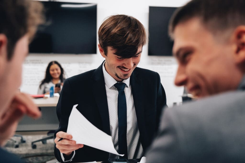 Asbury Business students practice their sales skills
