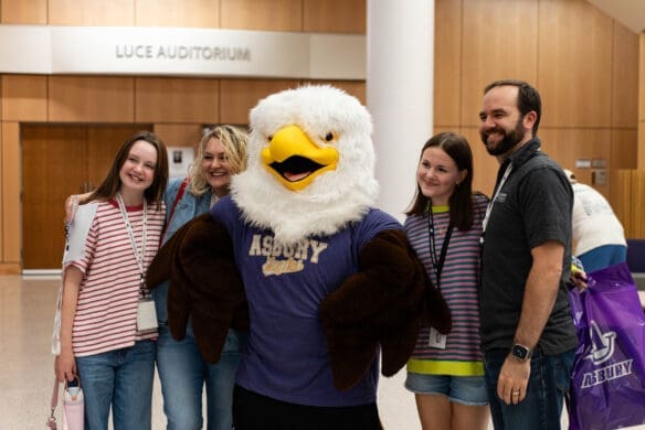 Asbury's Isaiah the Eagle with guests