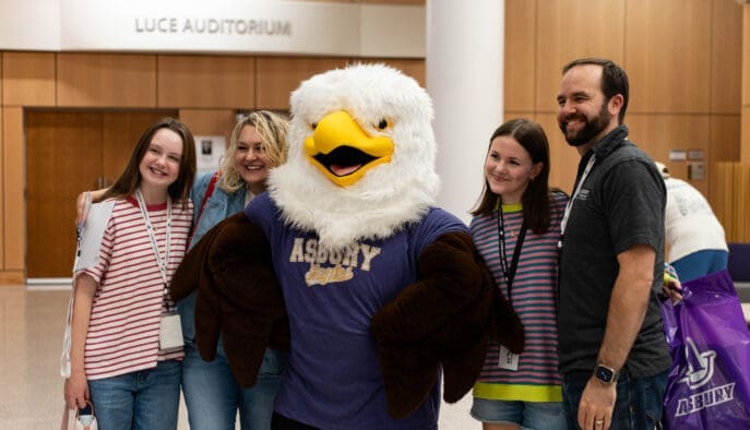 Asbury's Isaiah the Eagle with guests