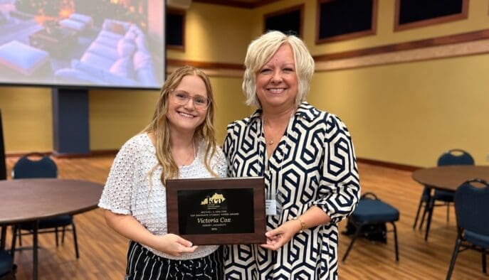 Asbury Communication Professor Dr. Kim Okesson and graduate student Victoria Cox