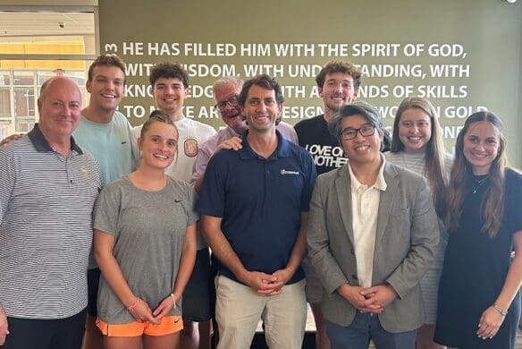 Asbury Business students with Compass Financial