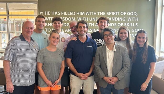 Asbury Business students with Compass Financial