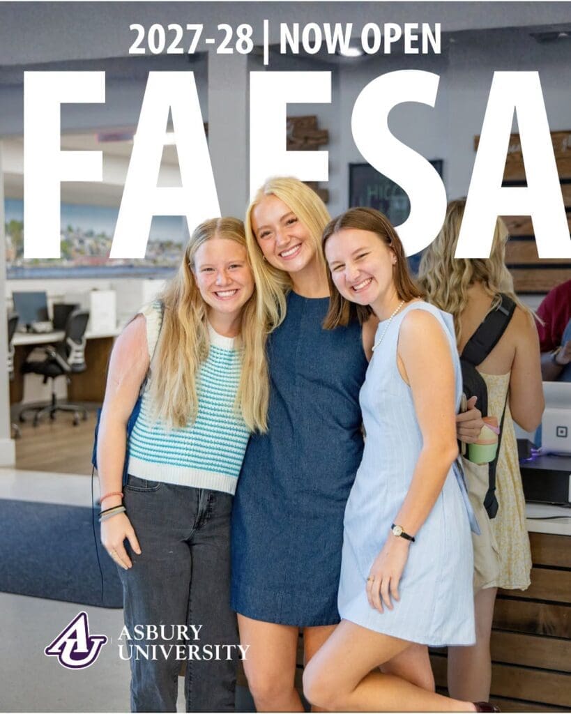 Asbury students smile at the Hiccup coffee shop