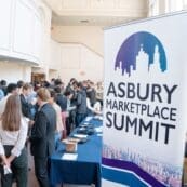 Registration desk at the Asbury Marketplace Summit