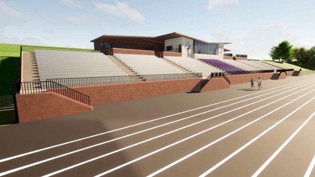 Render of the new track and field