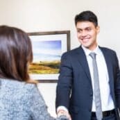 Businesspeople shaking hands