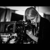 Claudia Raschke using a cinema camera