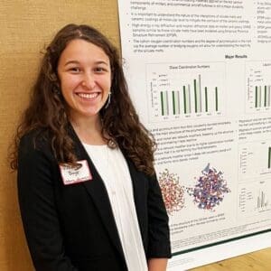 Rebekah Bogle ’24 presenting her research