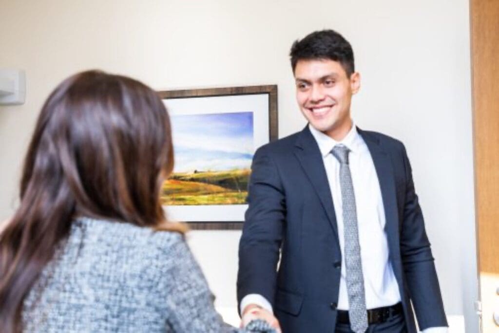 Two people shaking hands