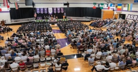 Commencement in the Luce Center Gym