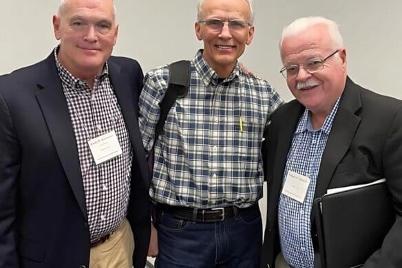 Prof. Richardson, Raymond Van Dam, and Dr. Burnam Reynolds