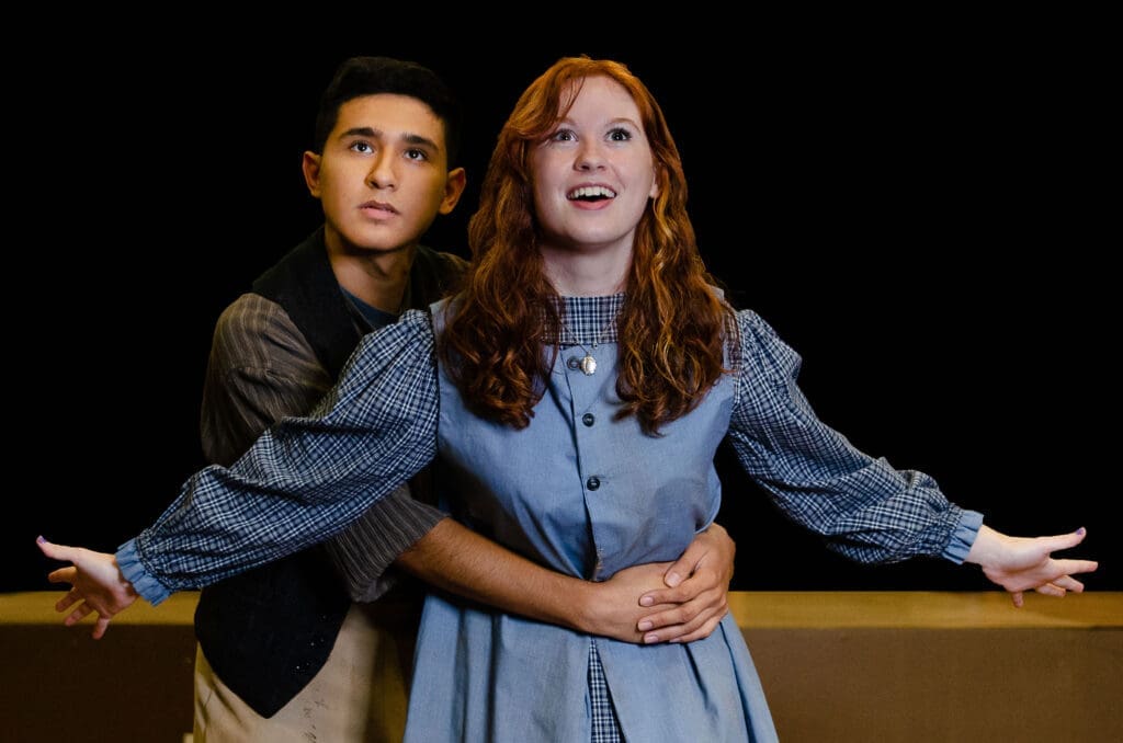 Asbury University's theater production Voice of the Prairie female and male leads.