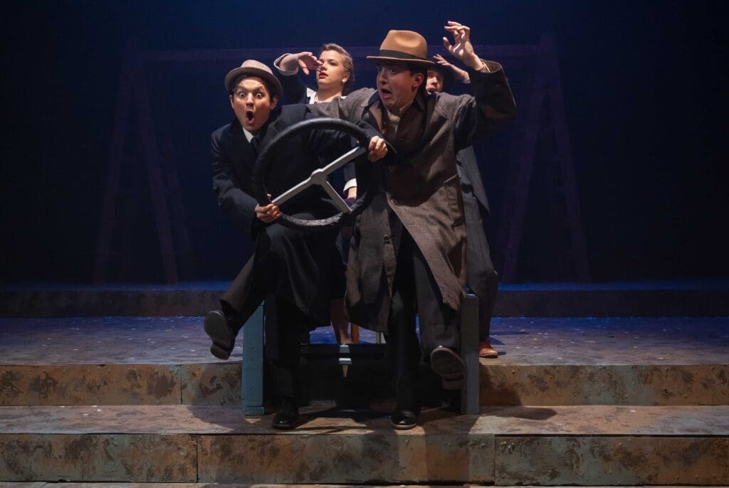 Asbury University theatre students performing in a theatre production.