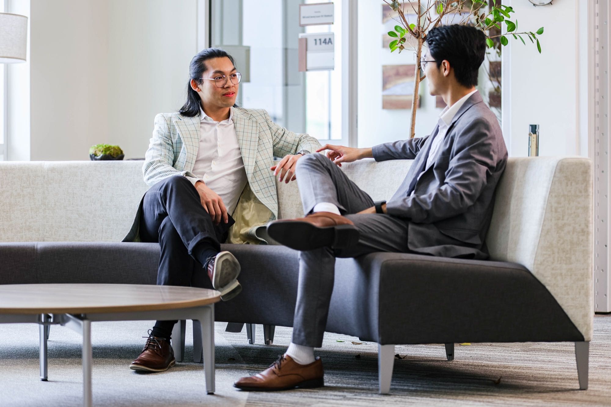 Asbury University MBA Faculty working one on one with student,