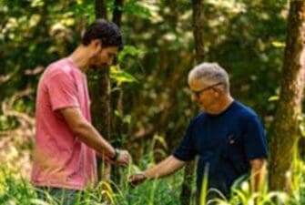 Students get hands on experience in Mission Farm located at Asbury.