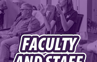 Faculty and Staff graphic for Asbury University events.