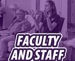 Faculty and Staff graphic for Asbury University events.