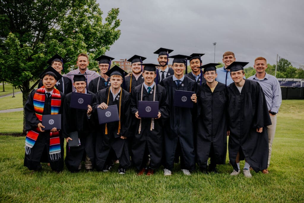 Group of Asbury students at commencement.