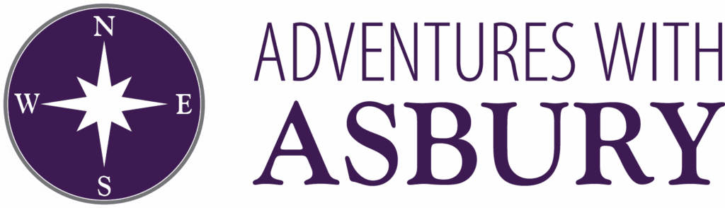 Adventures with Asbury alumni travel program logo.