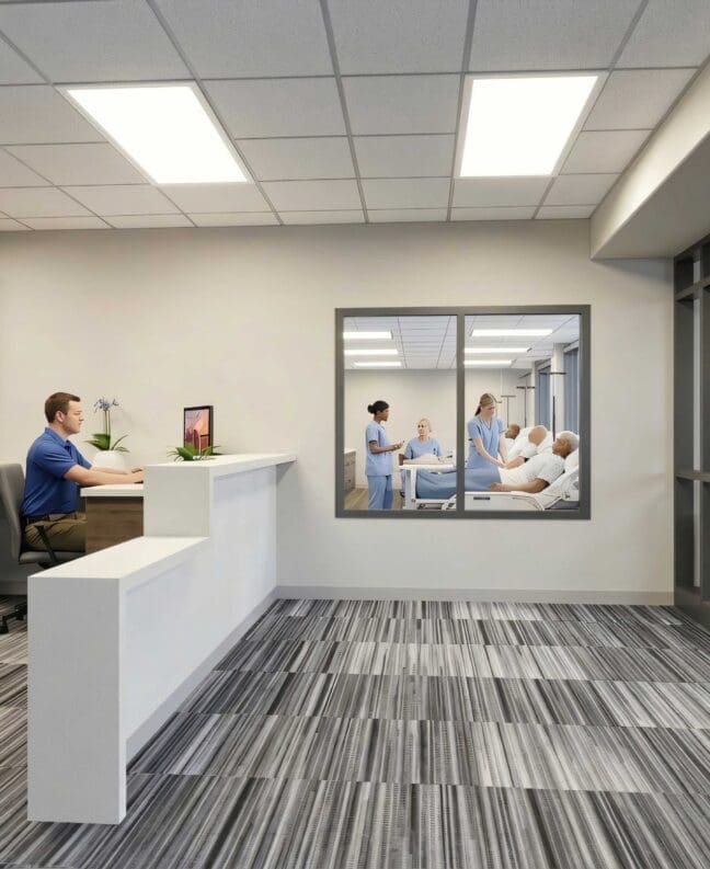 Architect Rendering of dedicated Nursing Administrative Offices designed to support you with guidance, mentorship, and personalized academic care.