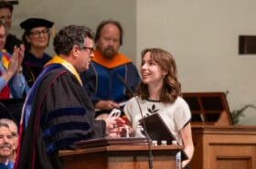asbury university student receives her academic honors certificate
