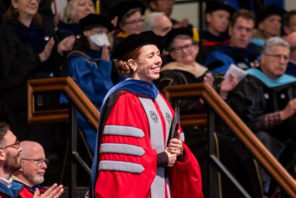 dr. elizabeth jones accepts ewbank award at asbury university