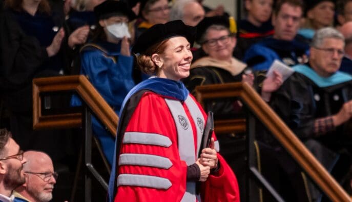 dr. elizabeth jones accepts ewbank award at asbury university