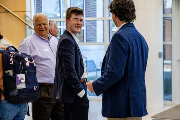Asbury Business students attend the Mentorship Reception.