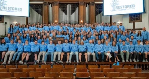 Asbury University Restored Class in Hughes Auditorium for Senior Chapel Celebration.