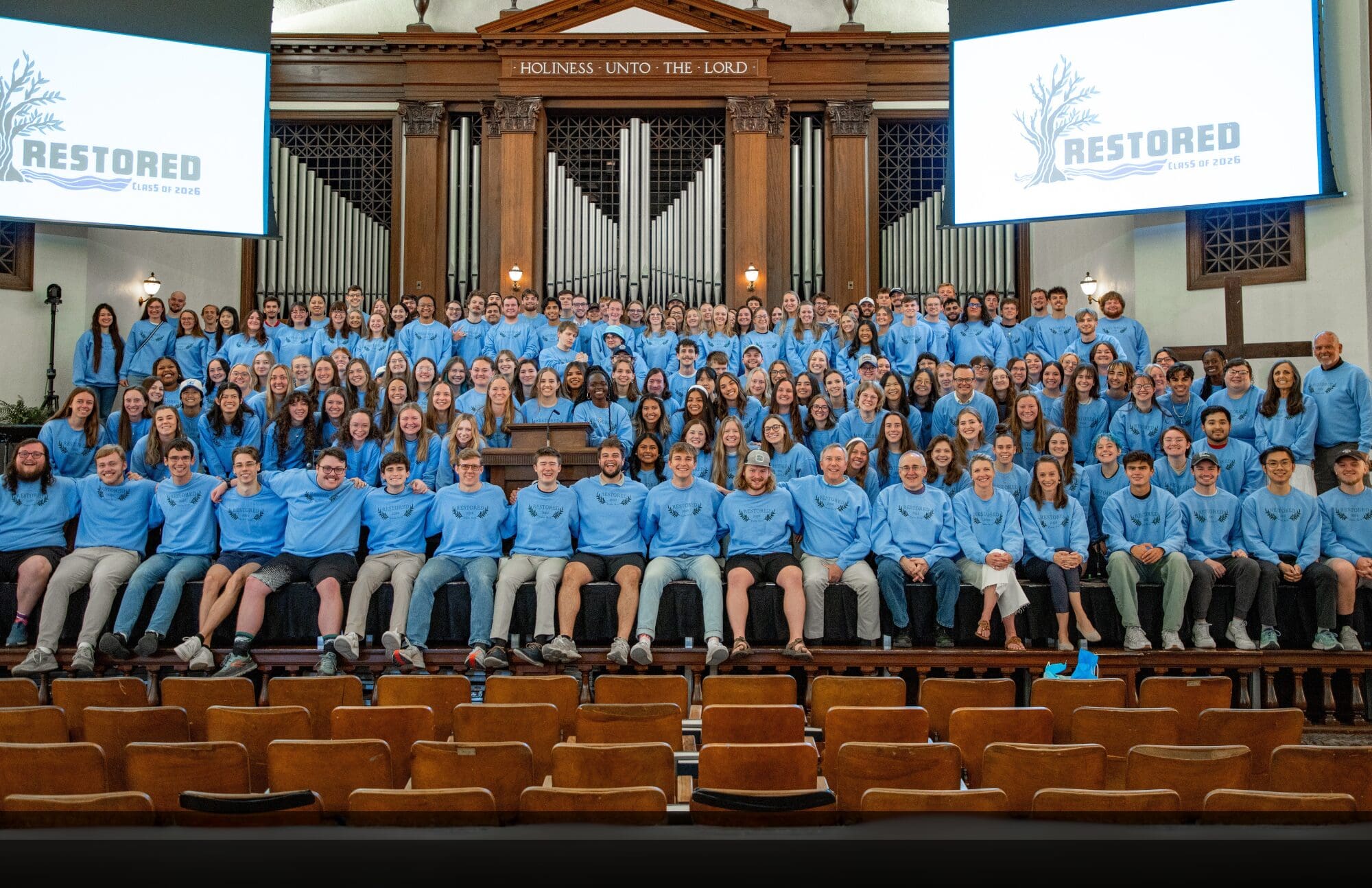 Asbury University Restored Class in Hughes Auditorium for Senior Chapel Celebration.