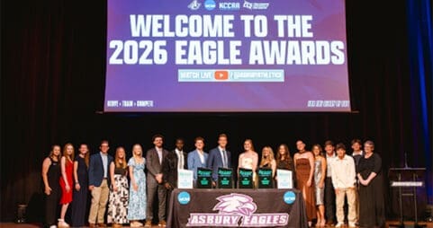 Group photo of 2026 award recipients Asbury 2026 Eagle Awards.