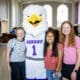 Asbury Campus Life students with Isaiah the Eagle