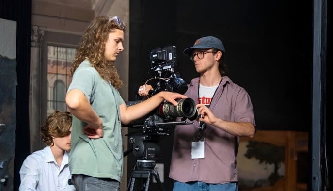 Asbury students work on feature film set