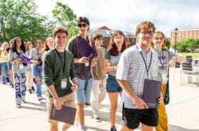 Asbury University students smiling