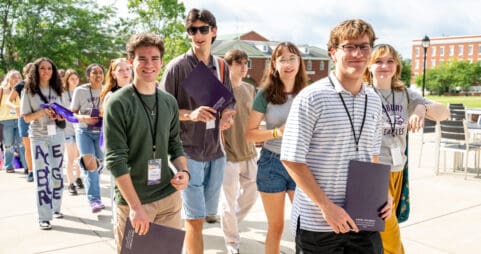 Asbury University students smiling